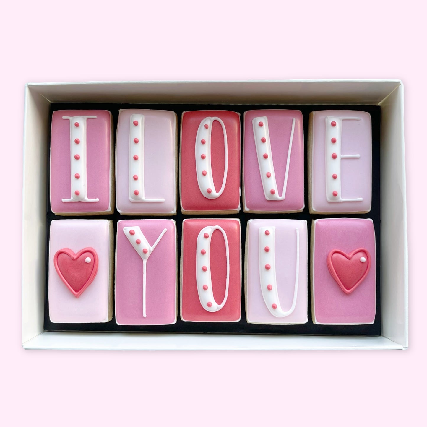 I Love You Blocks Iced Biscuits