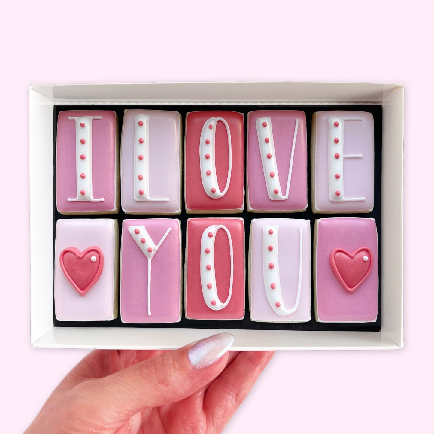 I Love You Blocks Iced Biscuits