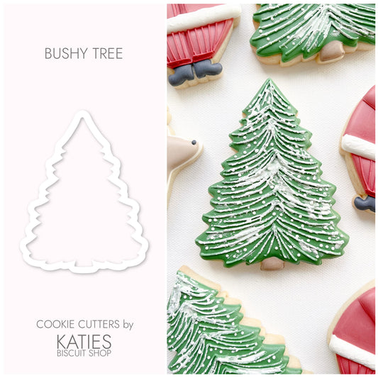 bushy tree  3d printed cookie cutter by katies biscuit shop 