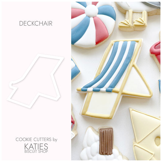 deckchair 3d printed cookie cutter by katies biscuit shop