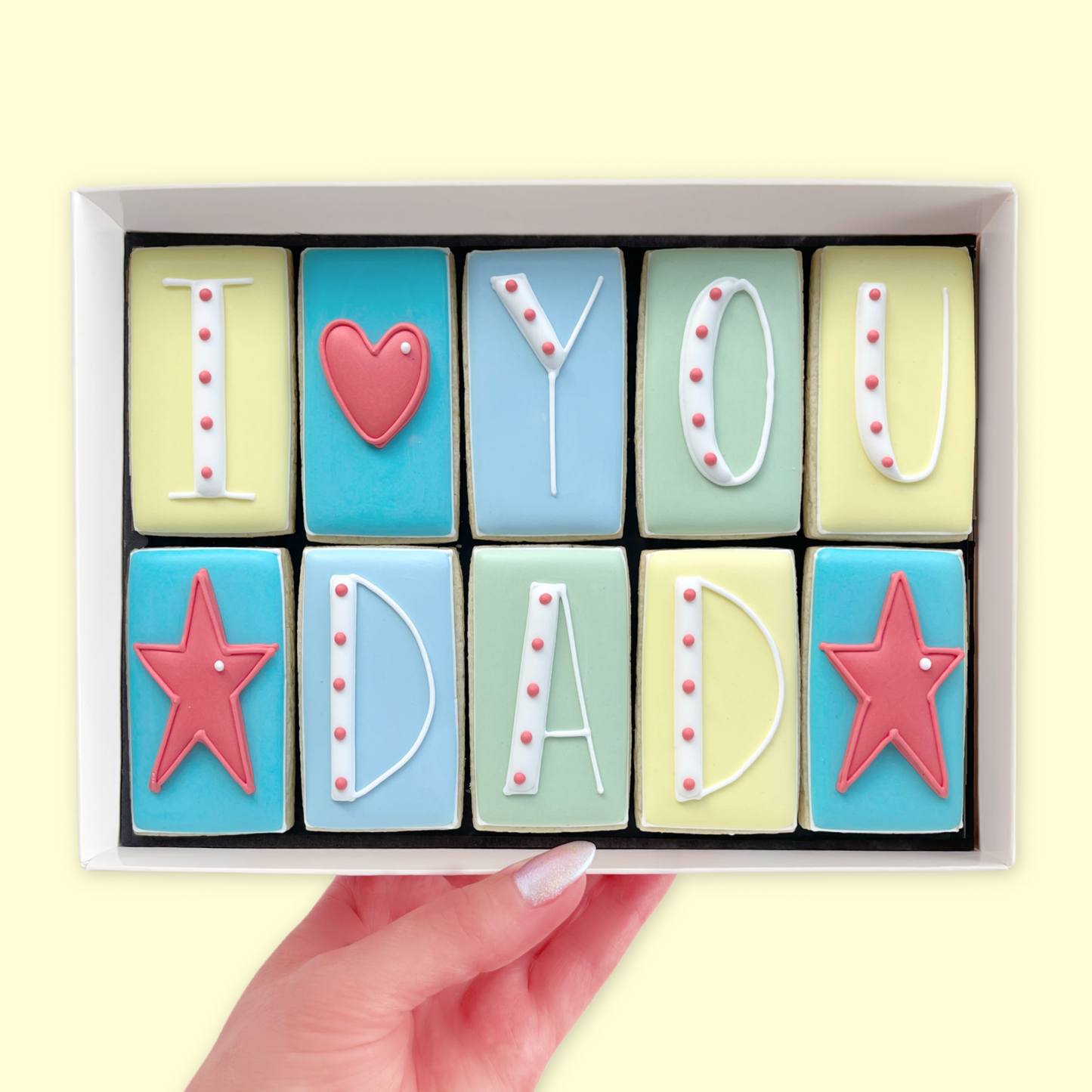 I Love You Dad Iced Biscuits