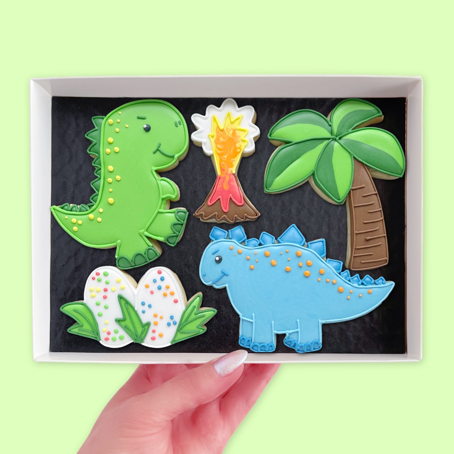 Dinosaur Iced Biscuits