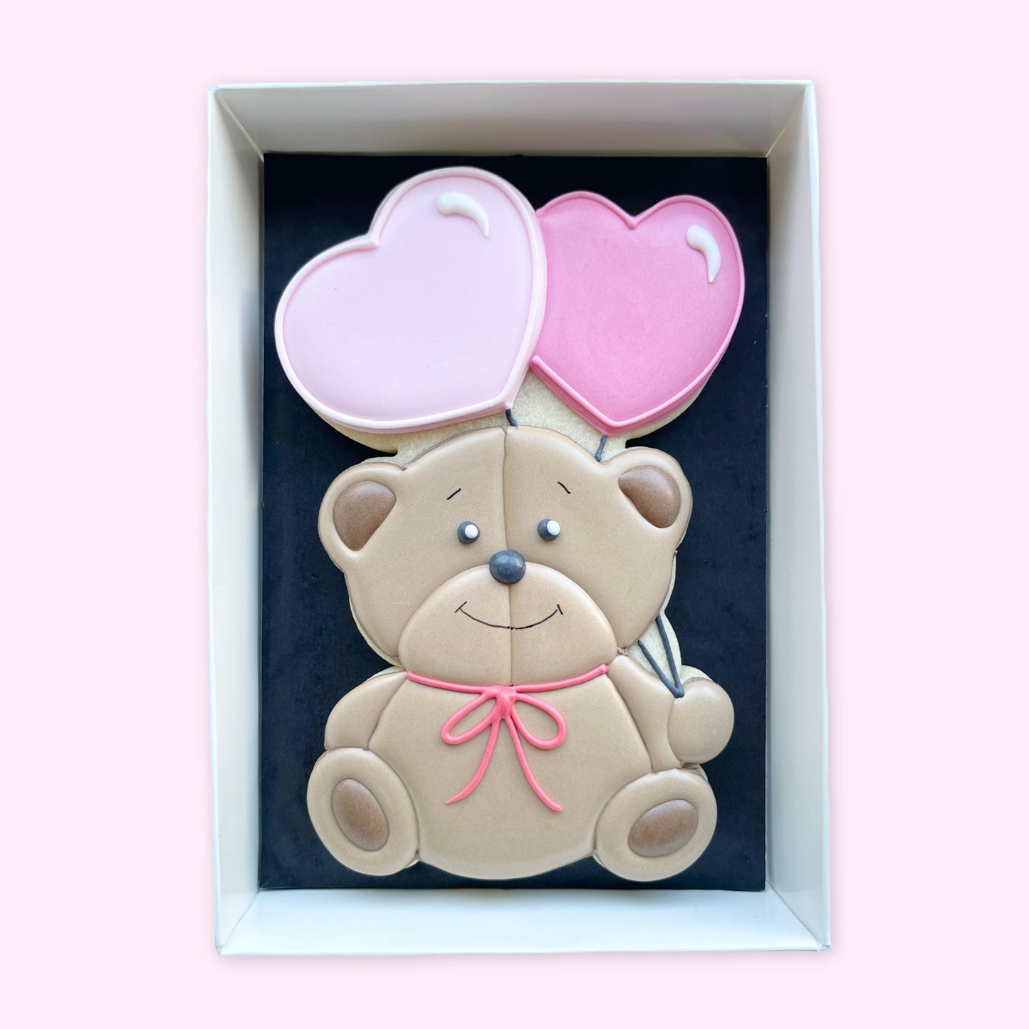 Bear with Heart balloon Iced Biscuits