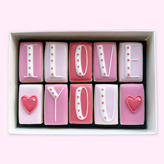 I Love You Blocks Iced Biscuits