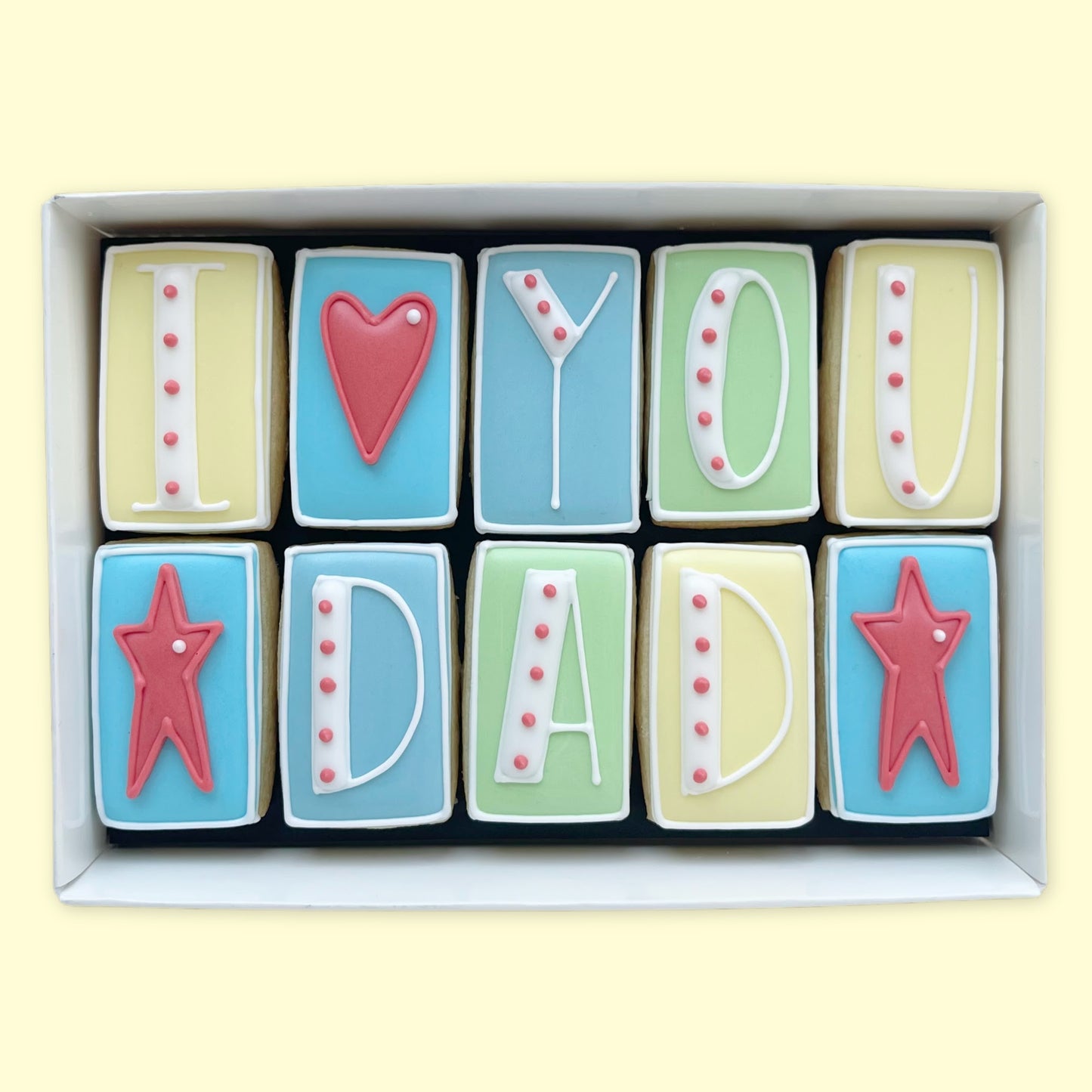 I Love You Dad Iced Biscuits
