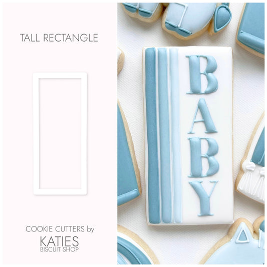 tall rectangle 3d printed cookie cutter by katies biscuit shop 