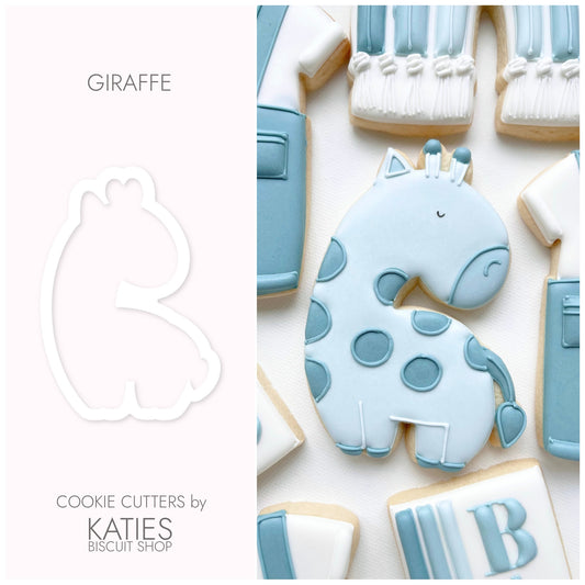 giraffe 3d printed cookie cutter by katies biscuit shop  