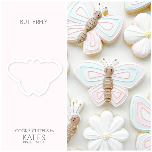 butterfly 3d printed cookie cutter by katies biscuit shop 
