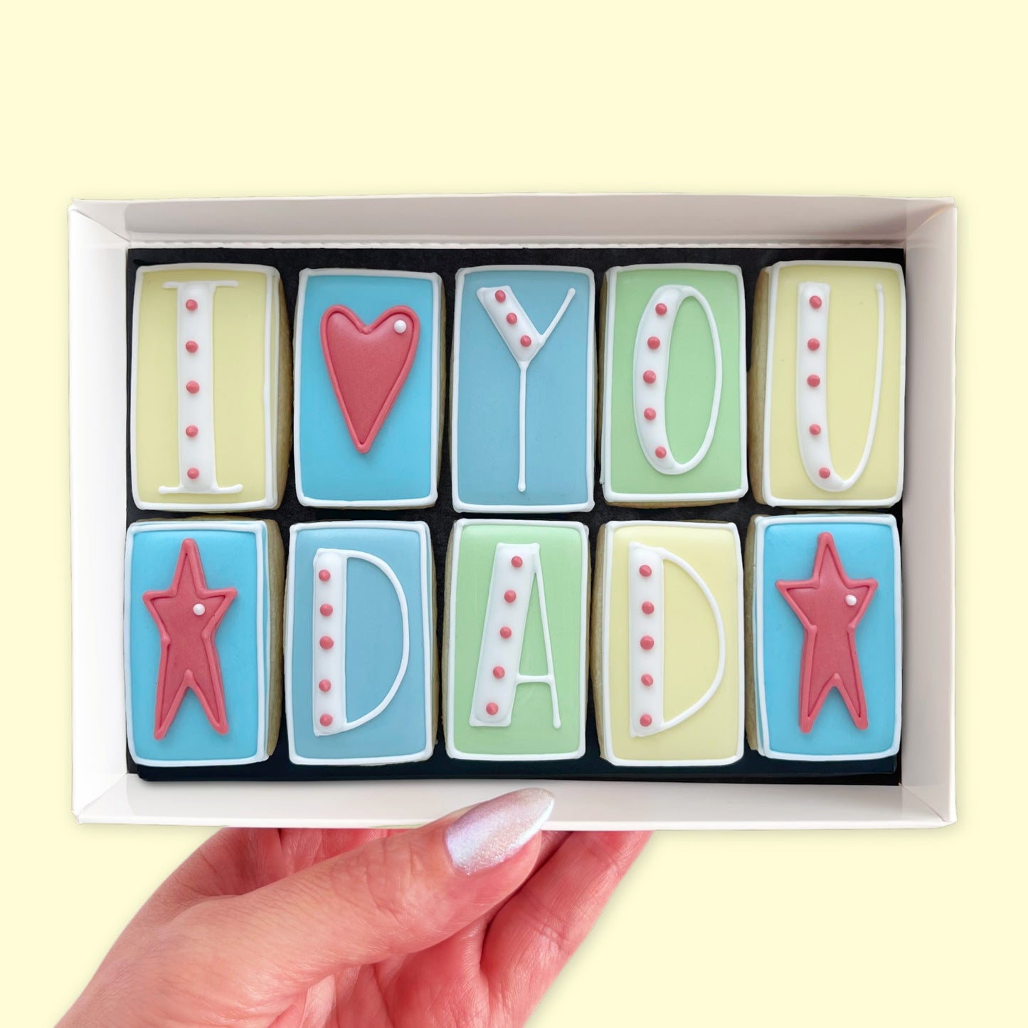I Love You Dad Iced Biscuits