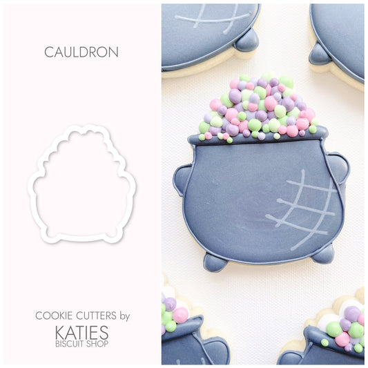 cauldron 3d printed cookie cutter by katies biscuit shop 