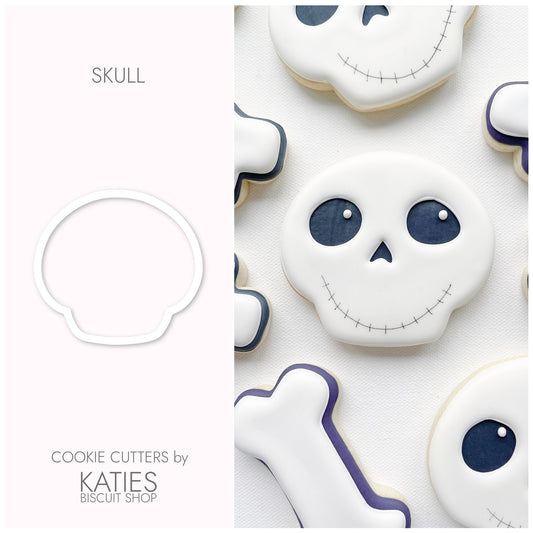 skull 3d printed cookie cutter by katies biscuit shop 