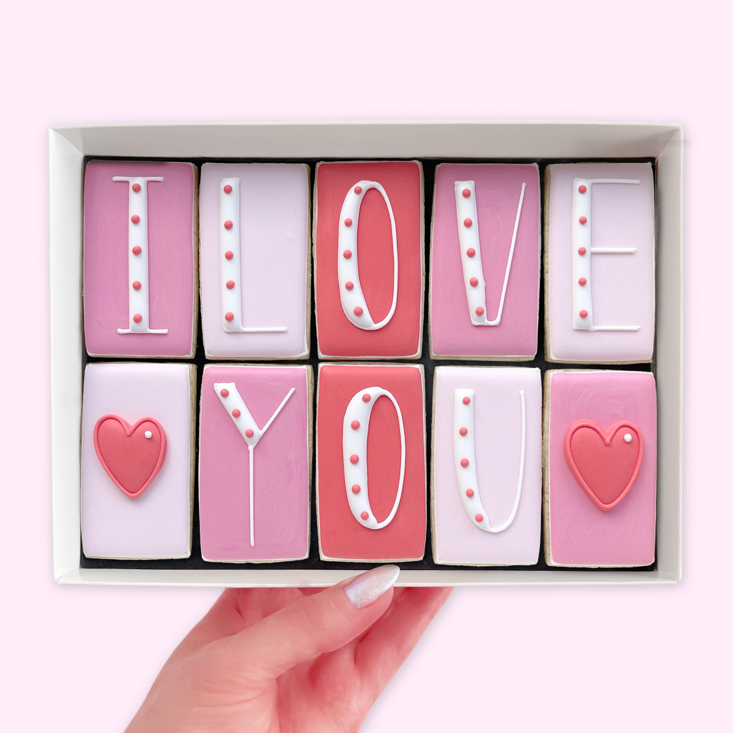 I Love You Blocks Iced Biscuits