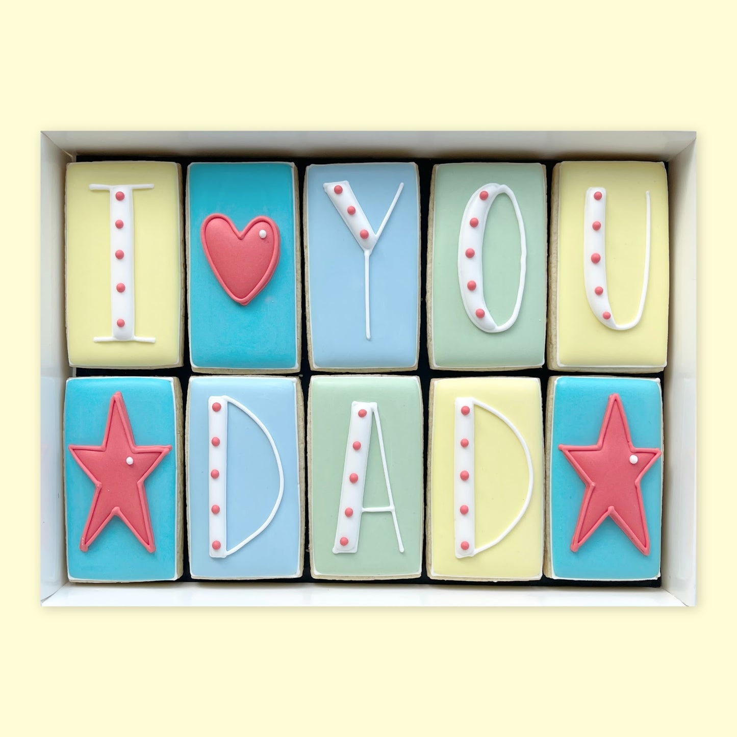 I Love You Dad Iced Biscuits