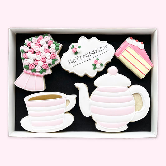 Tea and Cake Mother's Day Iced Biscuits