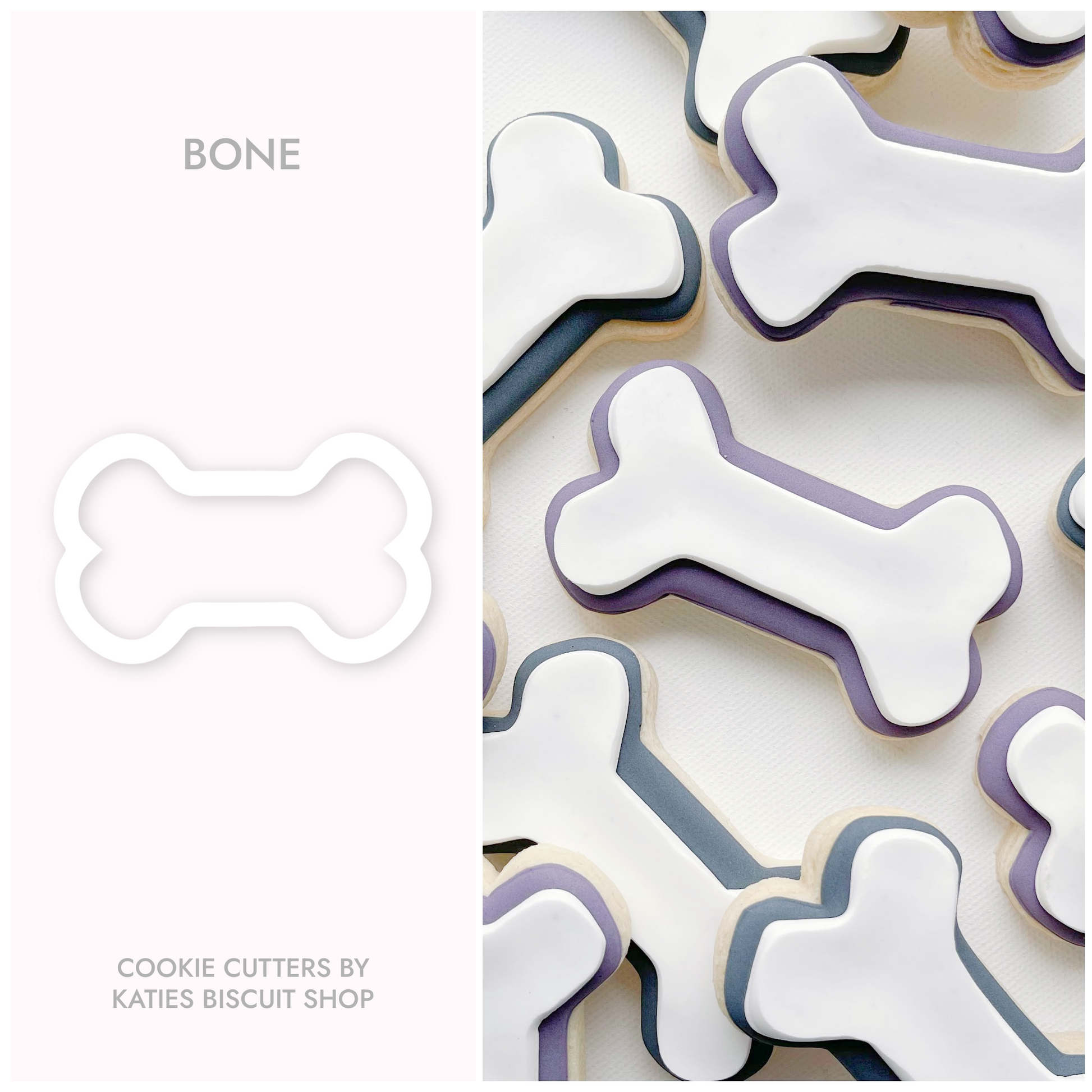 High-quality PLA 3D printed bone cookie cutter