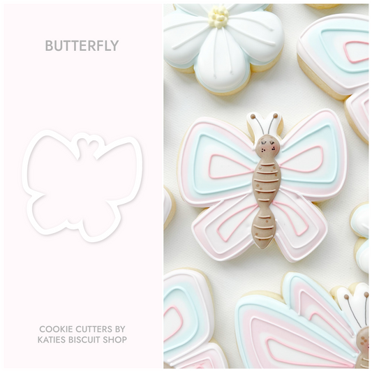 3D printed cookie utter in the shape of a butterfly 