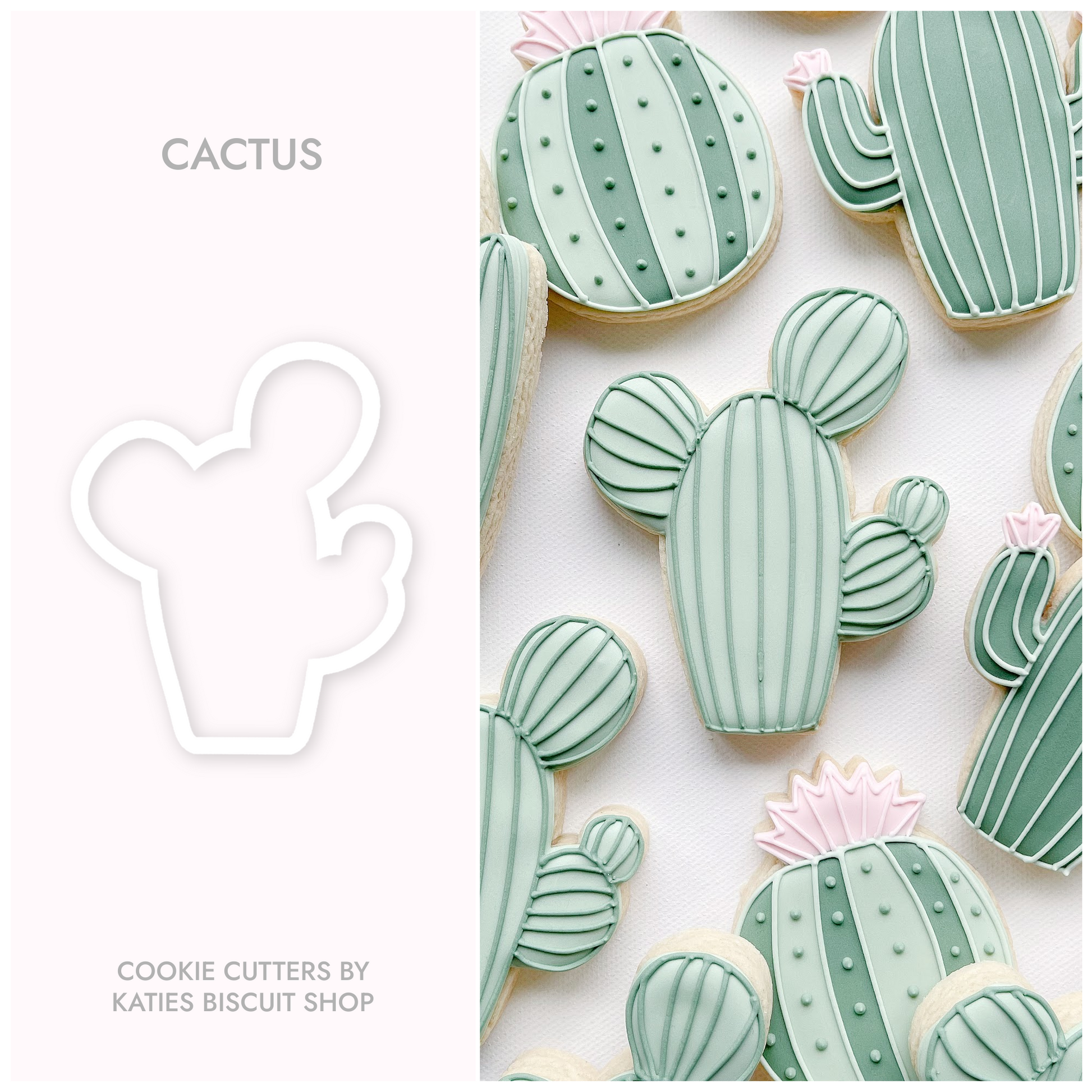 High-quality PLA 3D printed cactus cookie cutters