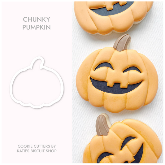 pumpkin 3d printed cookie cutter by katies biscuit shop 