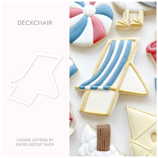 3D printed cookie utter in the shape of a deckchair 