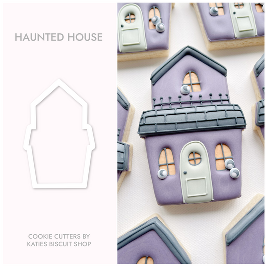 High-quality PLA 3D printed haunted house cookie cutter