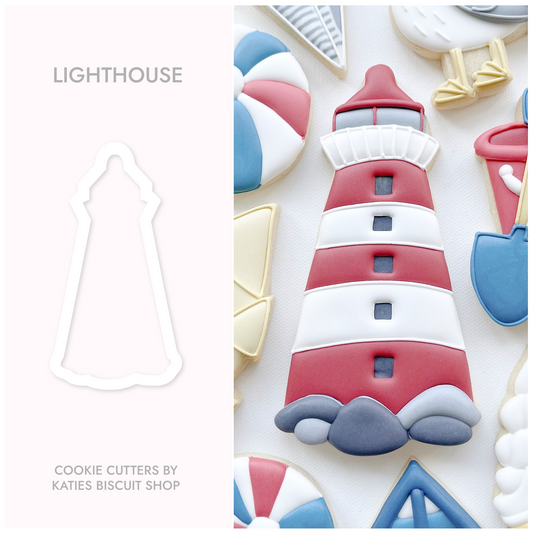 3D printed cookie utter in the shape of a lighthouse 