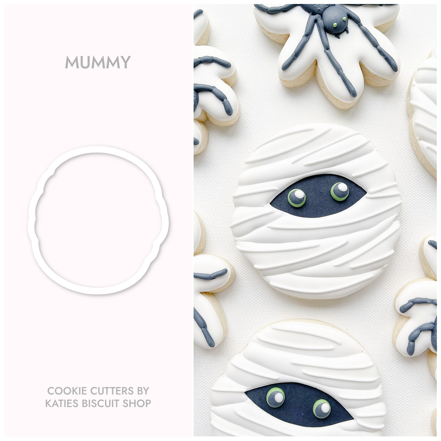 mummy 3d printed cookie cutter by katies biscuit shop