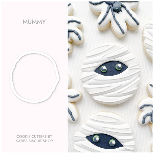 mummy 3d printed cookie cutter by katies biscuit shop