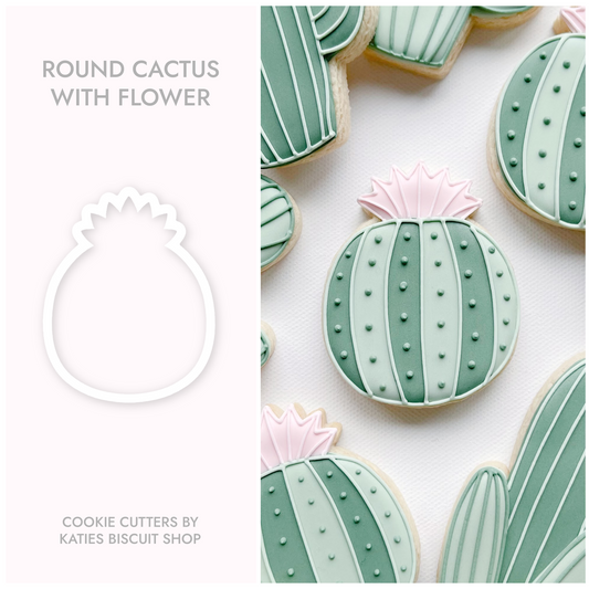 High-quality PLA 3D printed cactus with flower cookie cutters