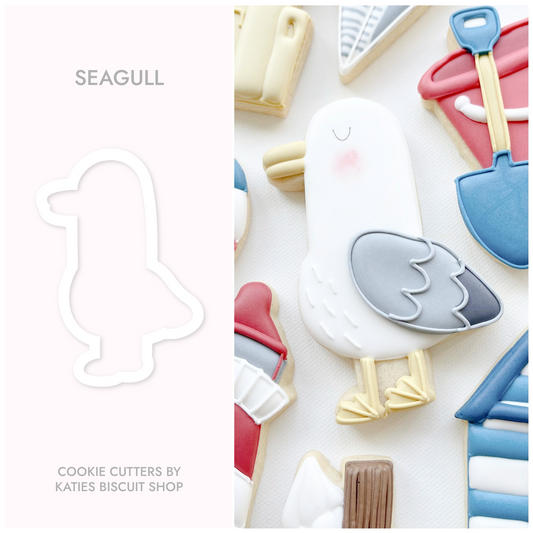 3D printed cookie cutter in the shape of a seagull