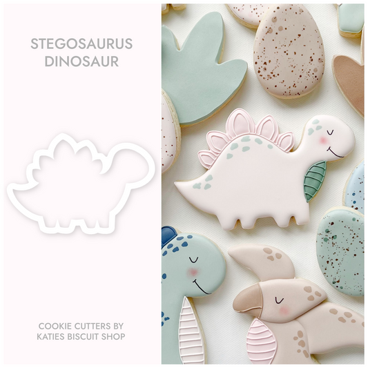 High-quality PLA 3D printed Stegosaurus cookie cutters