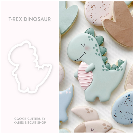 High-quality PLA 3D printed T-Rex cookie cutter