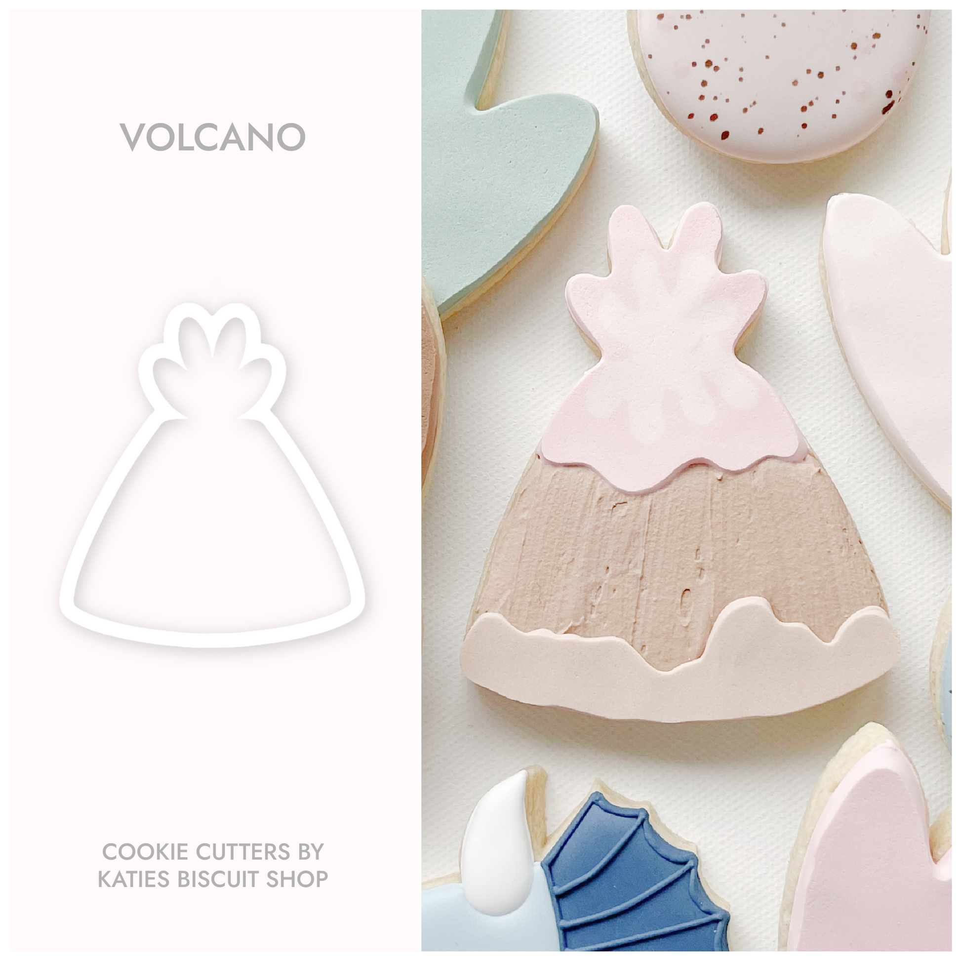 High-quality PLA 3D printed volcano cookie cutter
