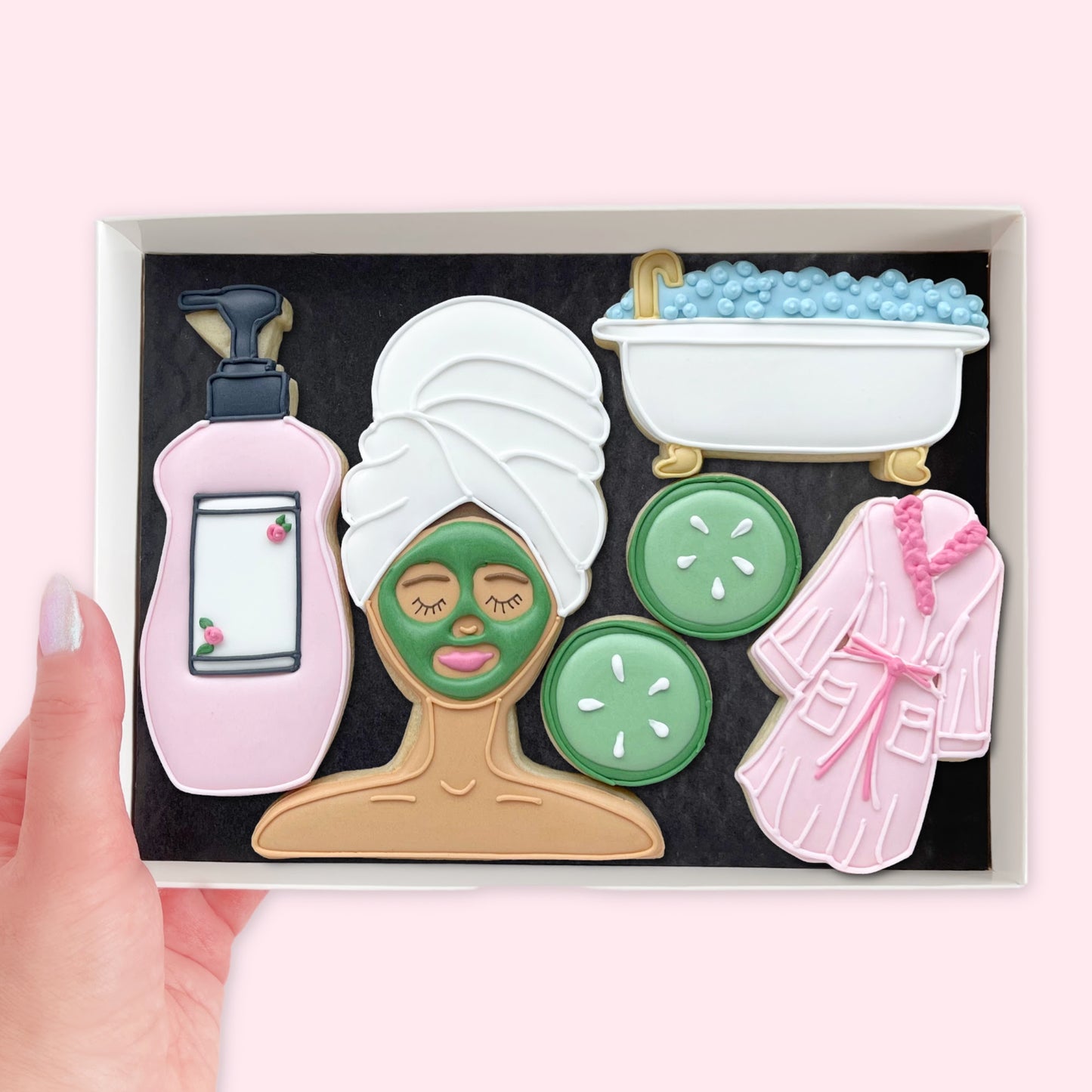 Spa Day Iced Biscuits