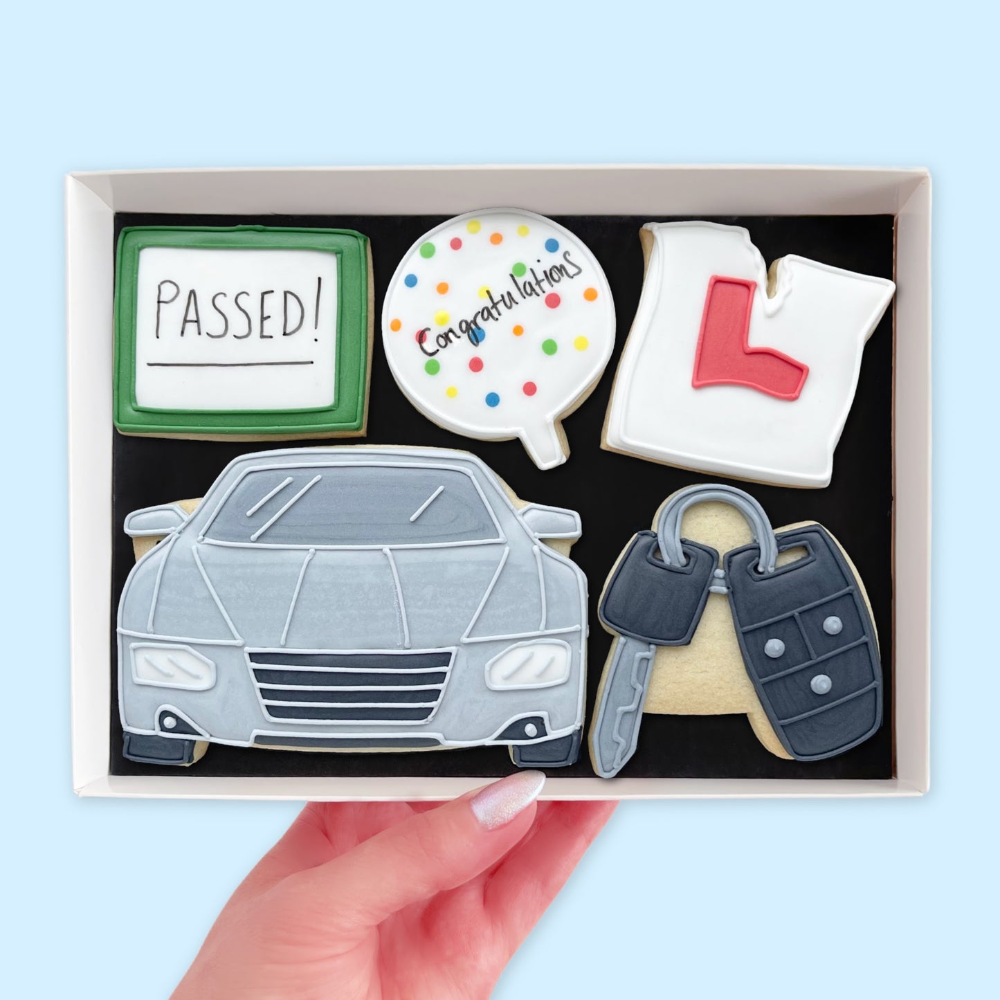 Passed! Your Driving Test Iced Biscuits