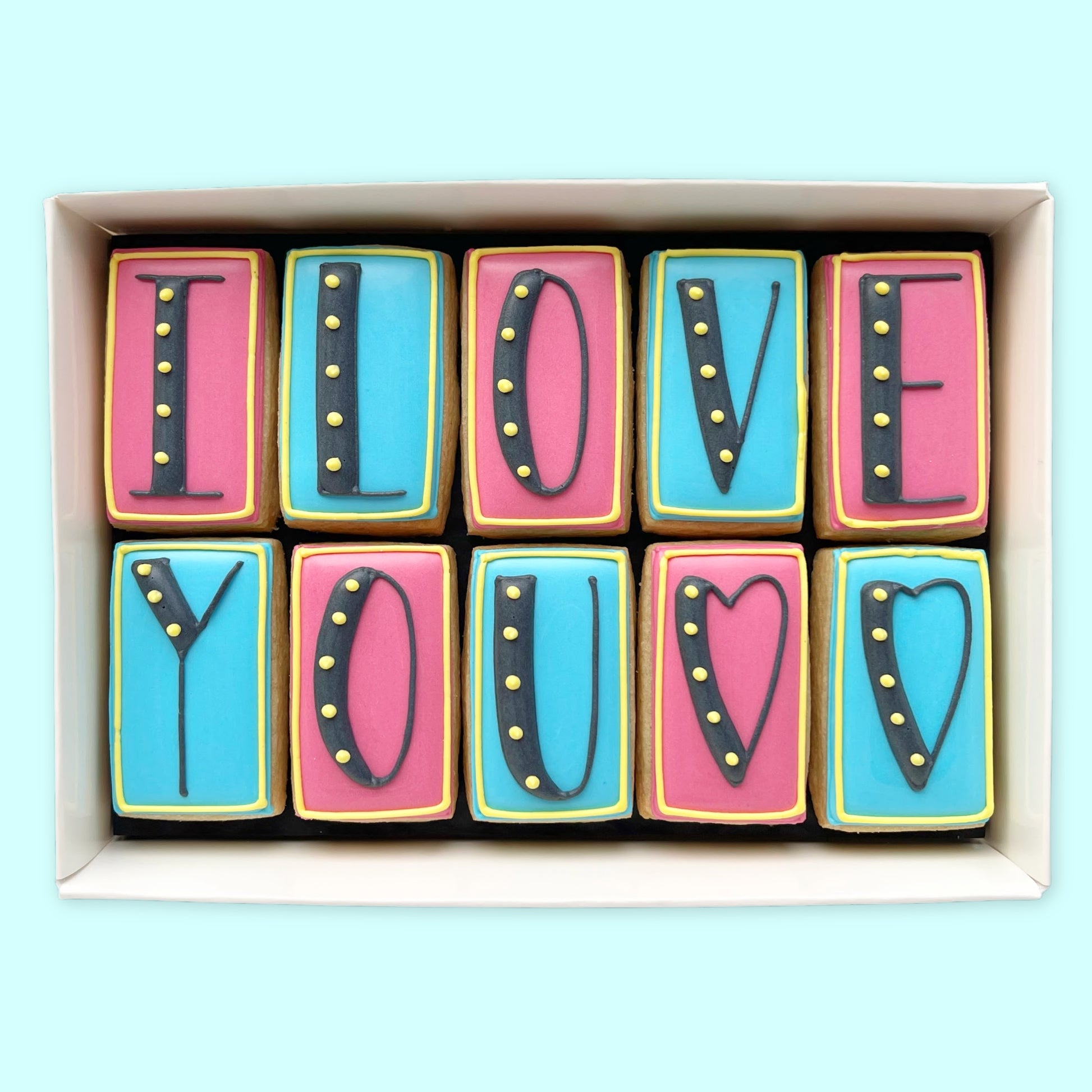i love you hand iced biscuits by katies biscuit shop