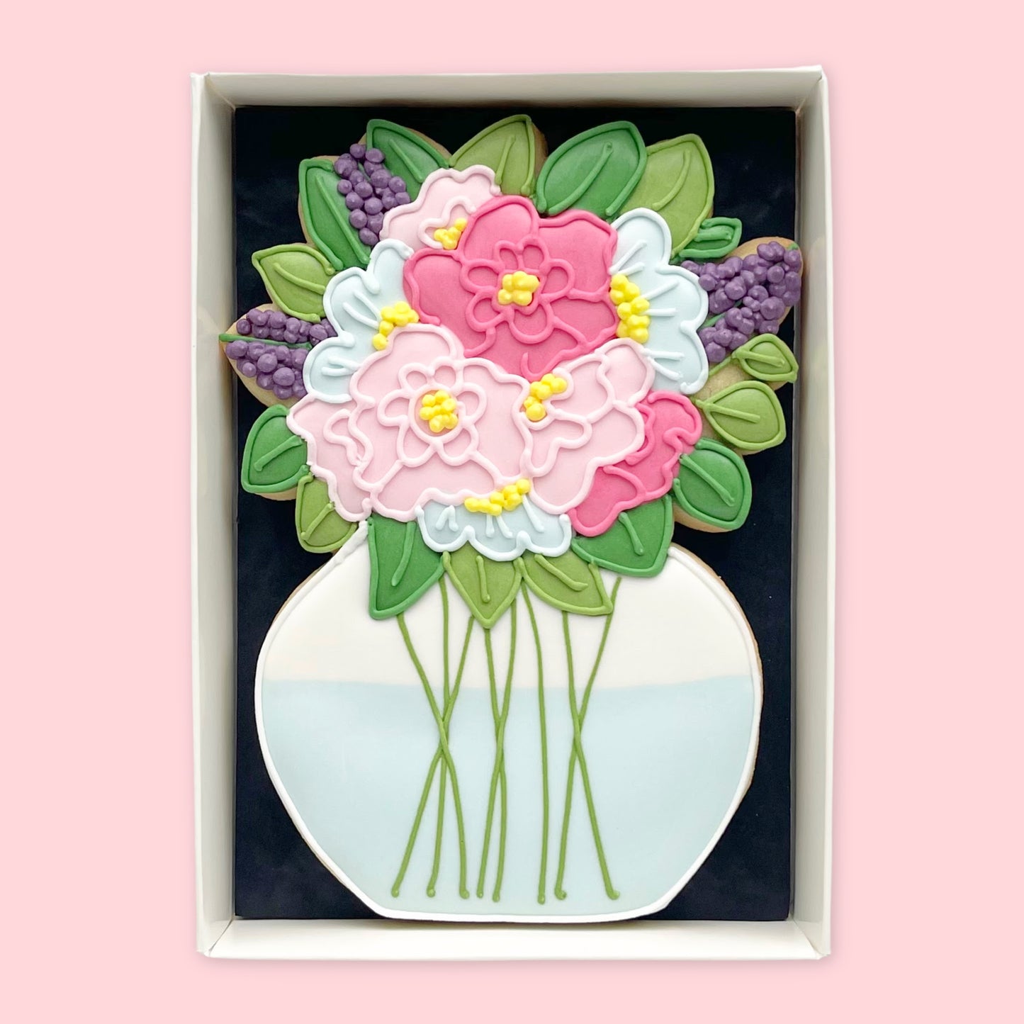 Vase of Flowers Iced Biscuit