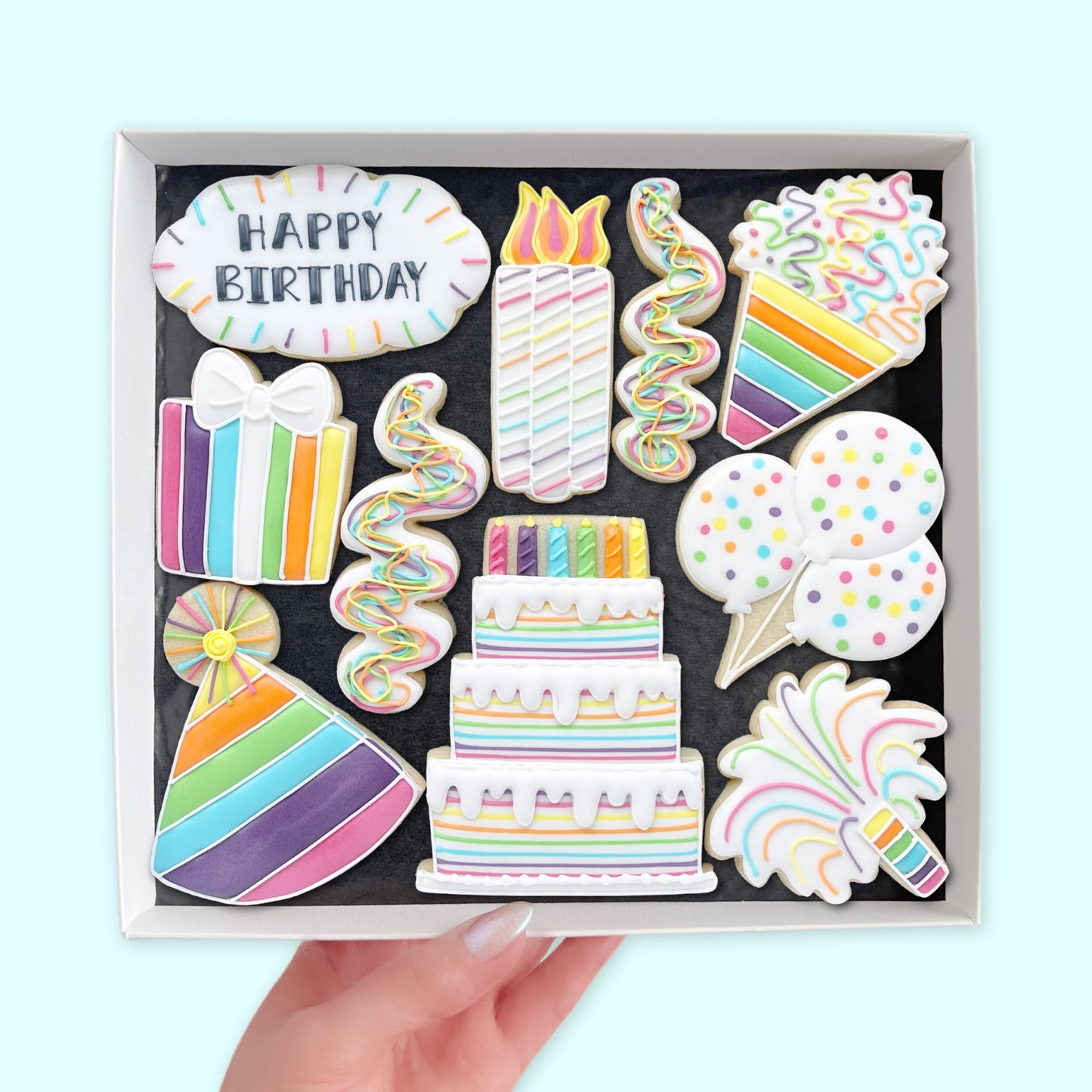Happy Birthday Iced Biscuits