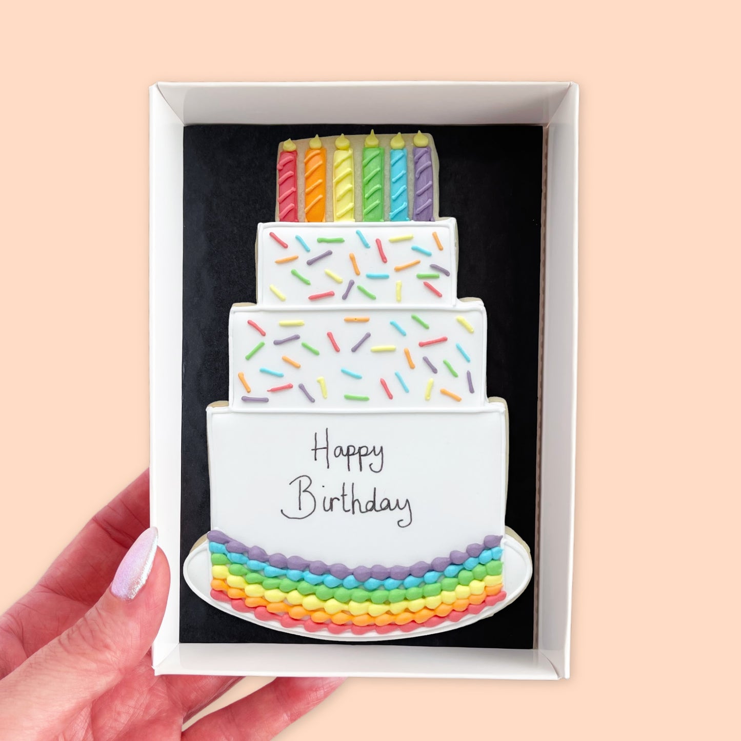 Birthday Cake Iced Biscuit