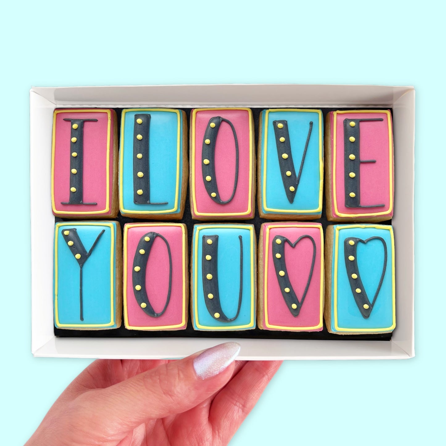I Love You Iced Biscuits
